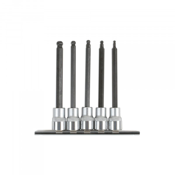 Steckschlüssel Einsätze Kugelkopf Innensechskant, Länge 120 mm, Antrieb 3/8", Größen 3–8 mm
