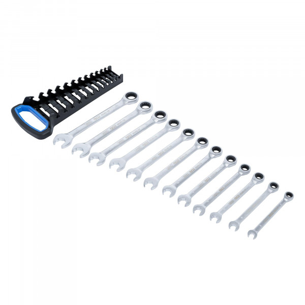 Maul-Ratschen- und Ratschen-Ring-Schlüsselsatz, 12-tlg., SW 8-19 mm, 72 Zähne