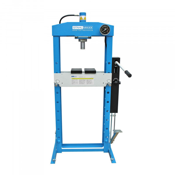 Hydraulikpresse / Werkstattpresse mit Hand- und Fußpumpe, 20 t Pressdruck, für Radlager, Buchsen