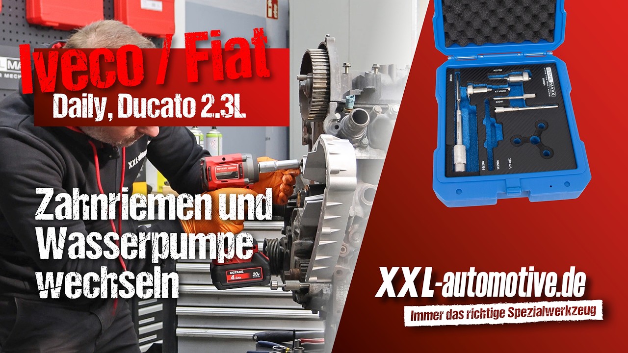 Zahnriemen und Wasserpumpe wechseln am 2,3L Iveco Daily, Fiat Ducato, Peugeot Boxer, Citroen Jumper