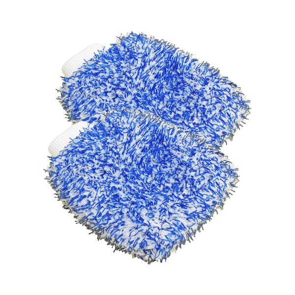 Microfaser-Waschhandschuh, 2er Set, zum Reinigen von Lack, Glas und Kunststoff