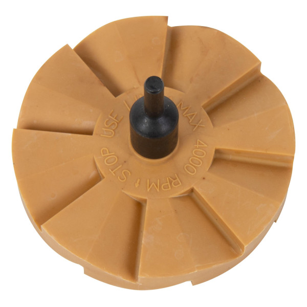 Fächer-Folienradierer, Klebegewichte-Entferner, Ø90 mm, für Alufelgen, Klebereste, Aufkleber, Folien