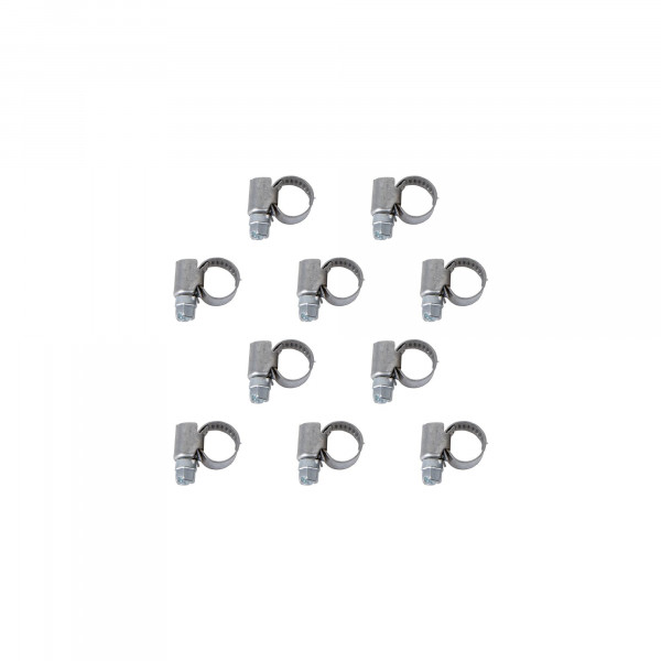 Schlauchschellen, Spannweite 8-12 mm, Bandbreite 9 mm, Edelstahl W2, 10 Stk