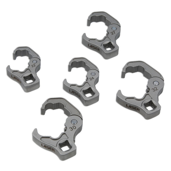 Offenes Ratschen-Steckschlüsselset 1/2″ 5-tlg, 22–32 mm, +Grip-Profil, für Druckleitungen &amp; Sensoren