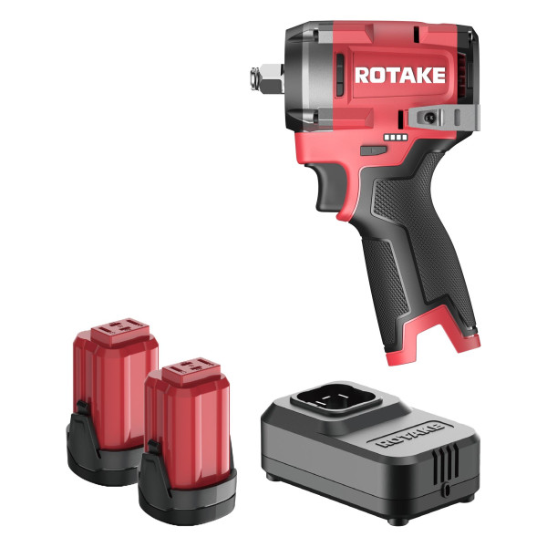 Rotake T11 Akku-Schlagschrauber-Set 16 V, 1/2", 750 Nm, 3-Gang, inkl. 2 x 2.0 Ah Akku + Ladegerät