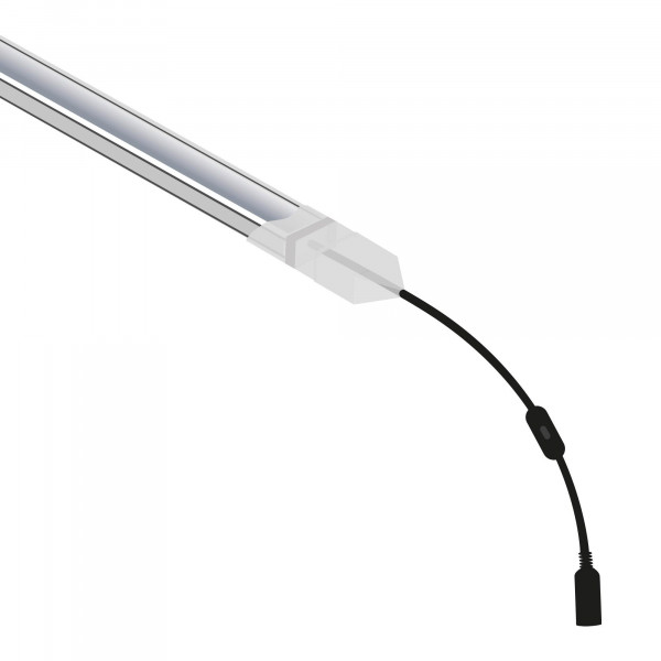LED-Lichtleiste mit Anschluss für Trafo, magnetisch, 63 cm lang