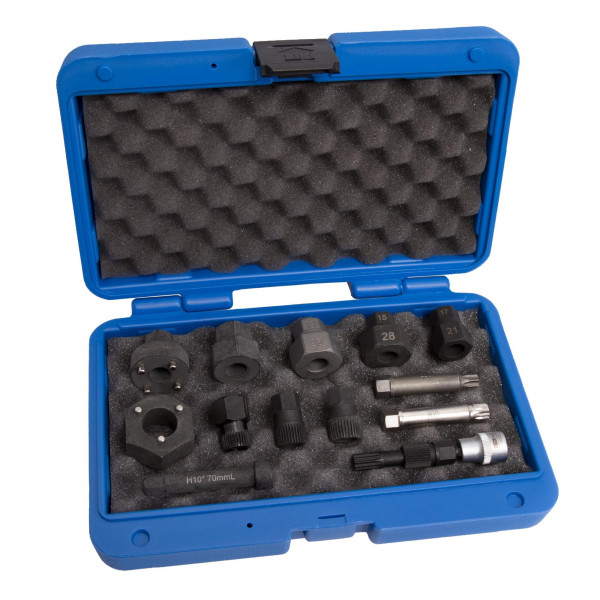 Lichtmaschinen-Steckschlüssel-Satz zur De-/Montage der Freilauf-Riemenscheibe