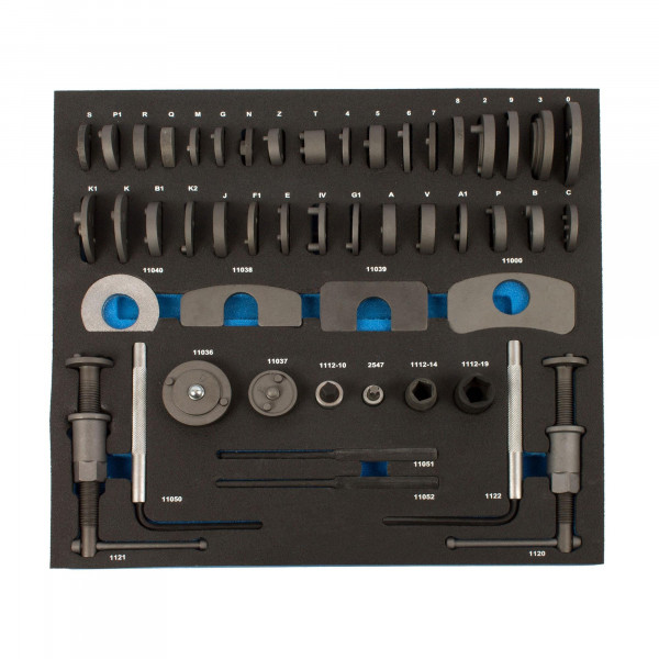 Weichschaumeinlage Bremskolben-Rückstell-Werkzeug-Satz, 50-tlg. für Werkstattwagen