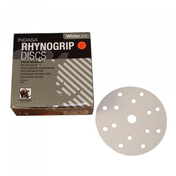 Indasa RHYNOGRIP White Line Schleifscheiben D150 15H Körnung P320, 50 Stk.