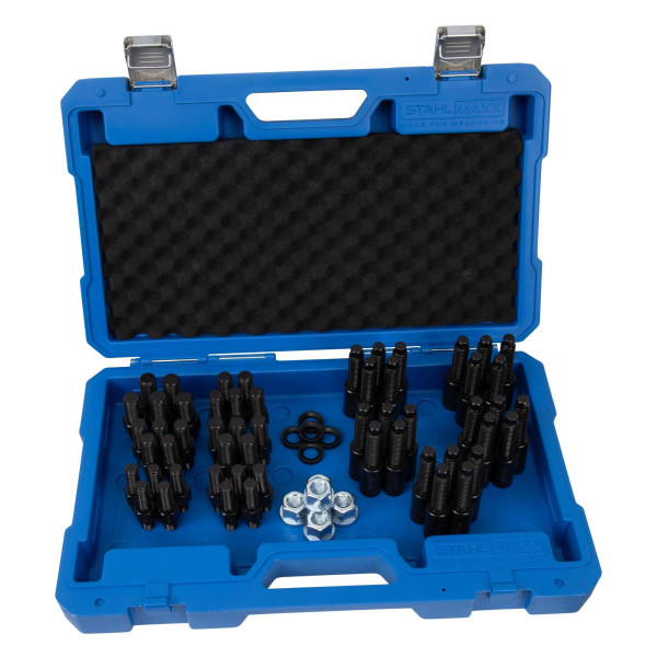 Radnaben-/Radschrauben Adapter, M12-M16, Komplettset 55tlg, für Radnabenflansch 123148 123306 118127