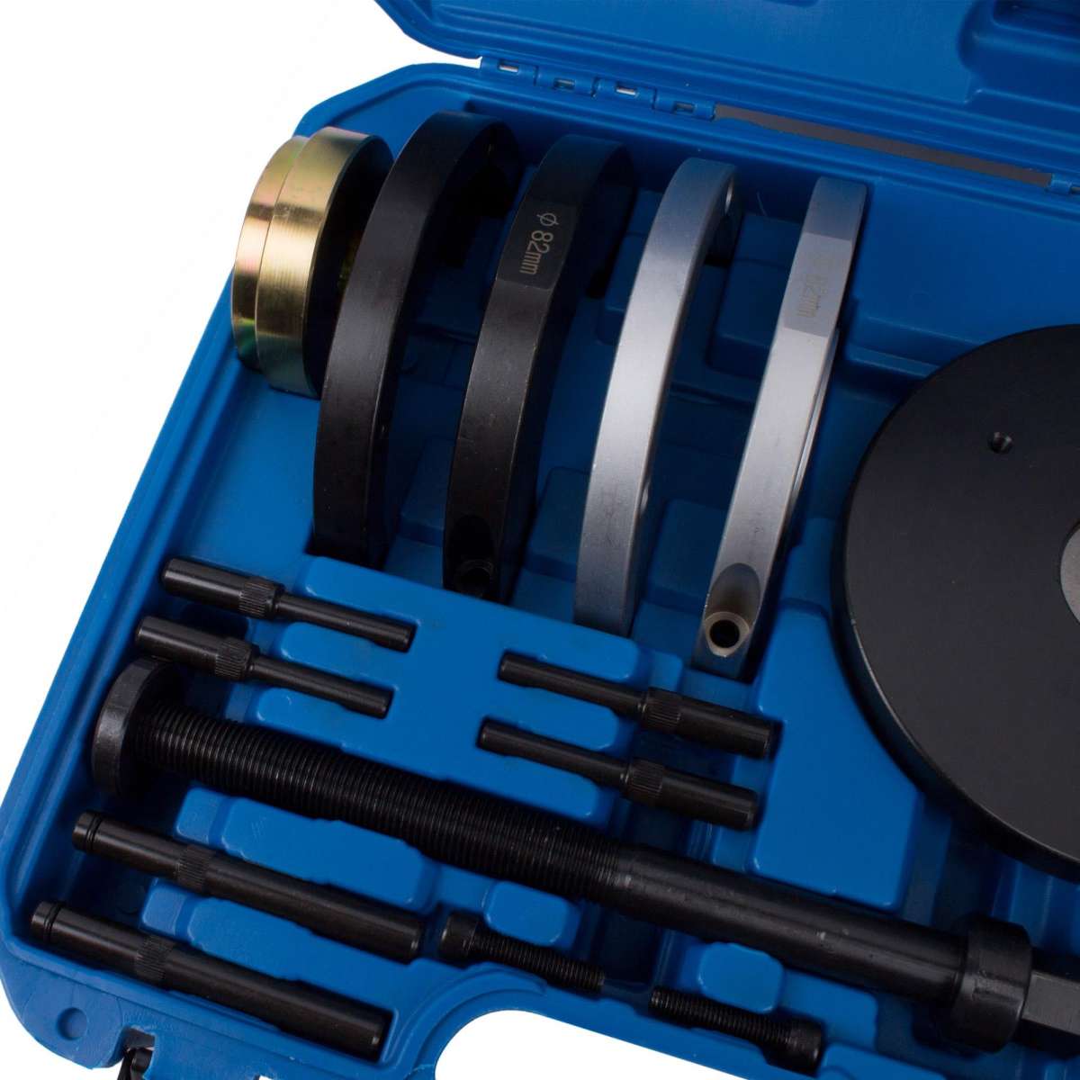 AMD TOOLS Wiellagertrekker 82 Mm – 19-delige Set Voor Ford, Volvo, Land Rover – Voor Montage En Demontage