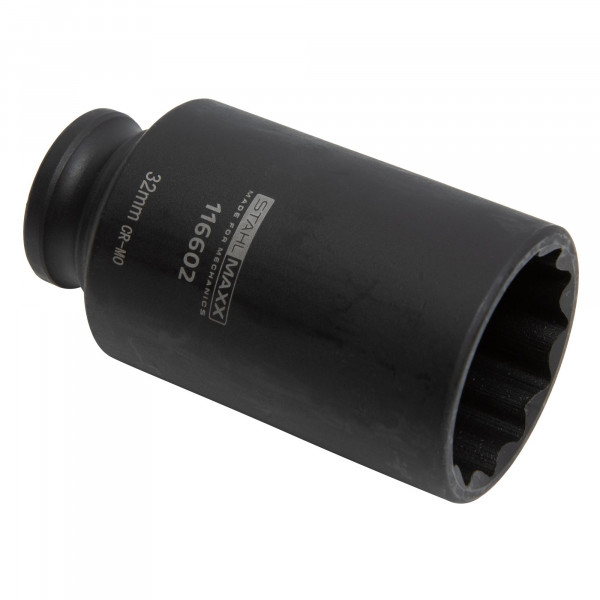 Kraft-Steckschlüssel-Einsatz, 12-kant, SW32 mm, 1/2&quot;