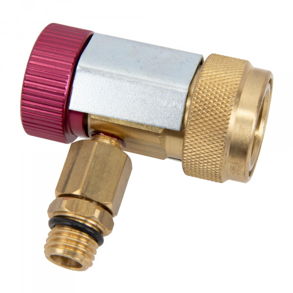 R1234YF Schnellkupplung Hochdruck mit Ventil und Adapter auf SAE 1/4“