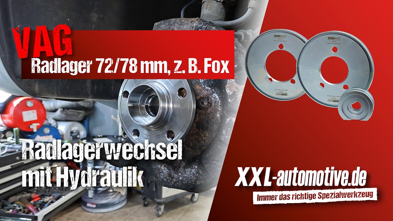 Radlager wechseln am VW Fox – so schnell geht es mit Hydraulik
