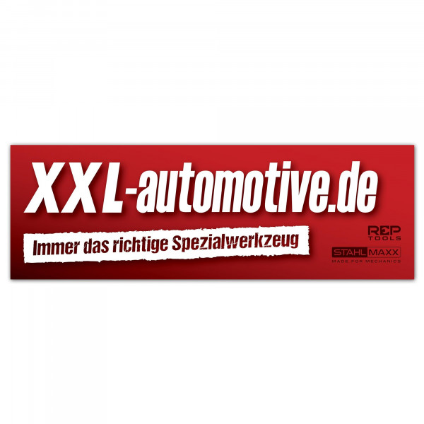 XXL-Automotive Banner, &quot;Immer das richtige Spezialwerkzeug&quot; rot
