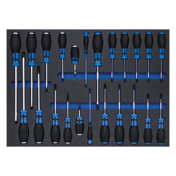 3/3 Werkstattwageneinlage: Schraubendreherset, 23-tlg