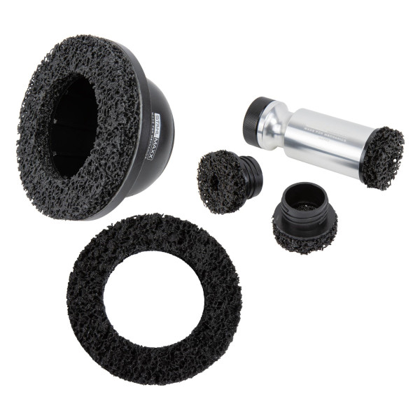 Radnabenschleifer-Werkstattset 7-tlg., für Naben mit / ohne Stehbolzen, inkl. Ersatzpads Ø 50/150 mm