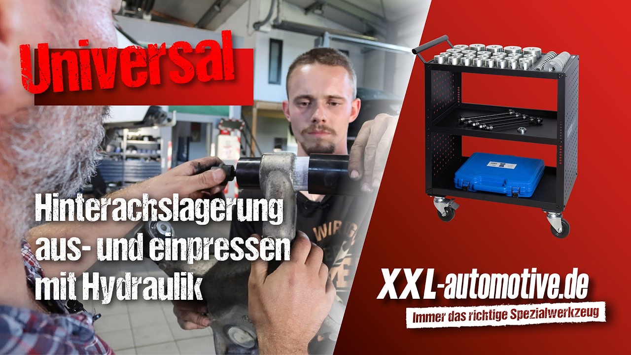 BMW E60 – Hinterachs-Lagerung einpressen mit Hydraulik