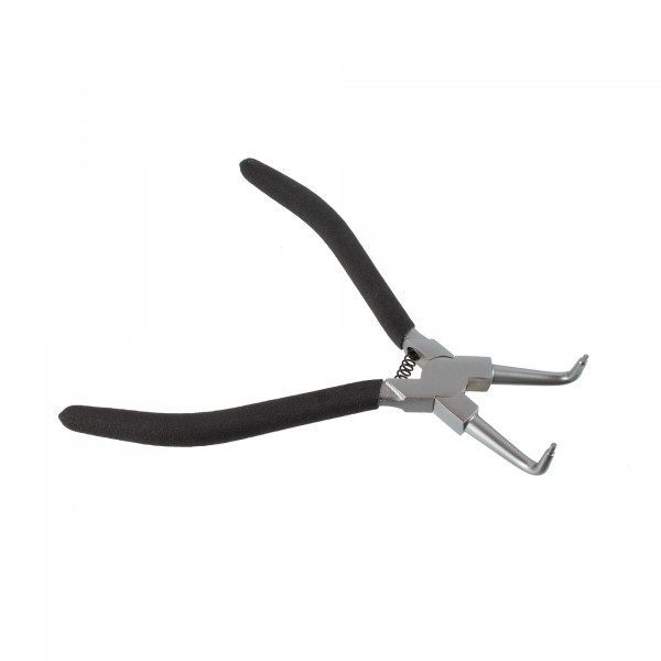 Sprengringzange, 180 mm, gebogen, für Innensprengringe
