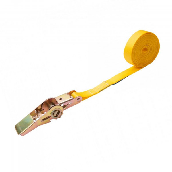 Spanngurt gelb 25mm, 5m, einteilig mit Ratsche