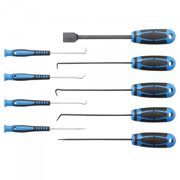 Nadel-, Haken- und Schaber-Satz, 9-tlg.