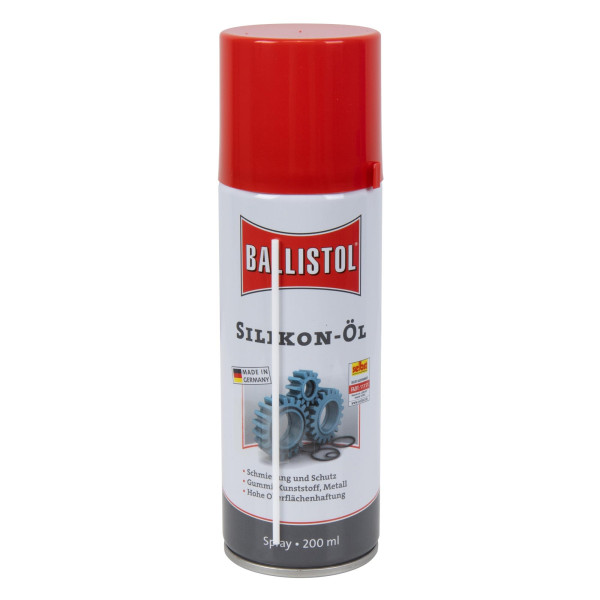 Silikon-Öl Spray, Ballistol, 200 ml, zur Gummi-/Dichtungspflege an Türen, Schiebe- und Panoramadach