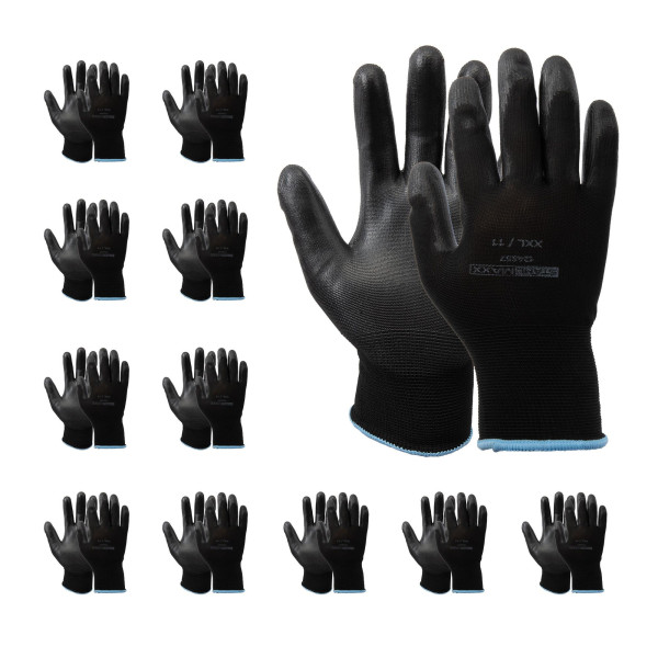 Arbeits- und Mechanikerhandschuhe, 12 Paar, Größe XXL, mit beständiger Grip-Fläche, feinfühlig