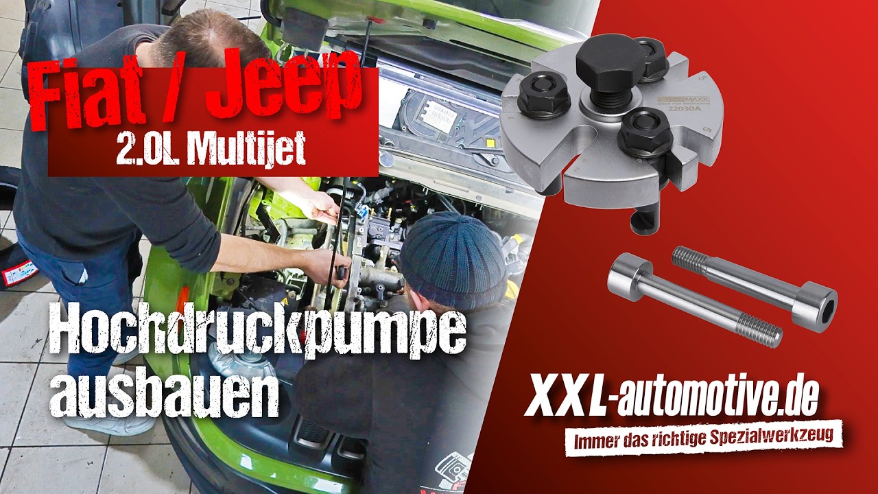 Einspritzpumpe ausbauen bei Fiat / Jeep 2.0 Multijet – ohne Demontage des Zahnriemens