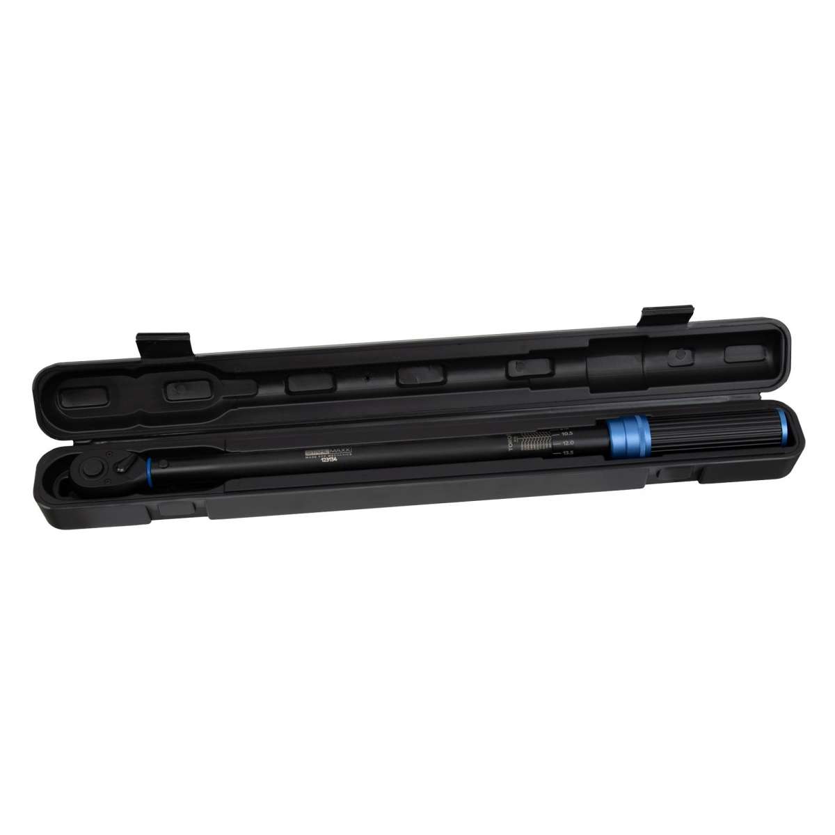 Drehmomentschlüssel 1/2 Zoll – 3–51,8 M/lb (13,6–230,5 Nm), Bidirektional, 72 Zähne, Mit Zubehör-Box