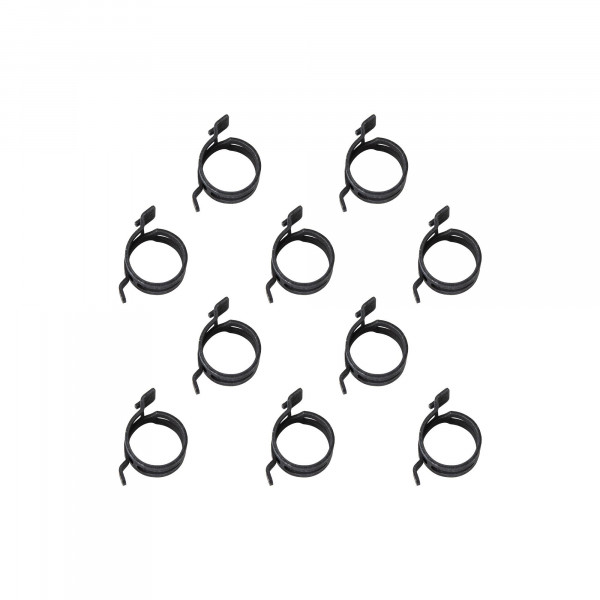 Raumspar-Federbandschelle, FBS Ø21-24 mm, Bandbreite 12 mm, Federstahl, 10 Stk