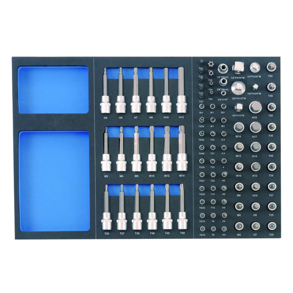 Weichschaumeinlage Steckschlüssel-Sortiment, 87-tlg.