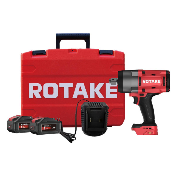 Rotake T5 Akku-Schlagschrauber-Set 20 V, 3/4", 2400 Nm, 3-Gang, inkl. 2x 8Ah Akku, Ladegerät, Koffer