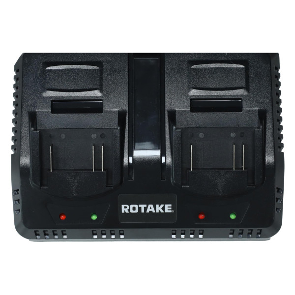Rotake 18C2D Doppel-Schnell-Ladegerät 18V / 20V, Ladestrom 2 x 2A, für Li-Ion Akkus