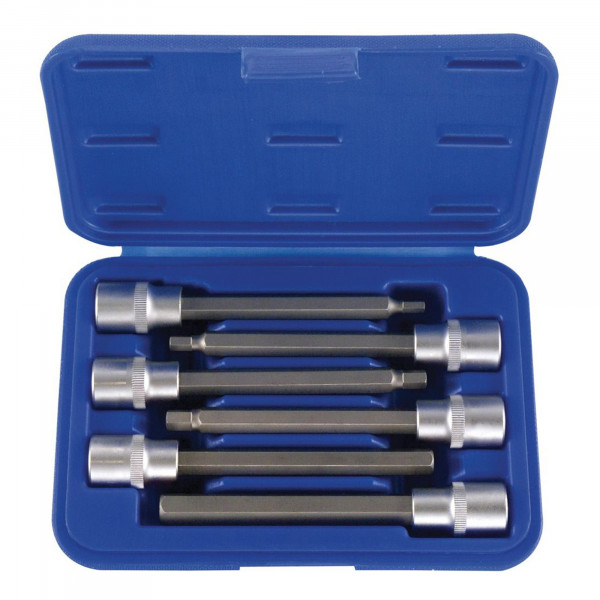 Steckschlüssel Einsätze, Innen-6-kant, 5-12 mm, 140 mm lang, 1/2&quot;, 6-tlg.