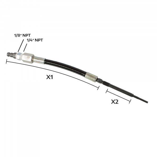 Flexibler Glühkerzenadapter, M8 x 1, Diesel-Kompressionsprüfung
