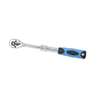 Laser Tools 6719 Ausziehbare Ratsche 3/8 Zoll – Mit Schwenkkopf, TPR-Griff, 72 Zähne