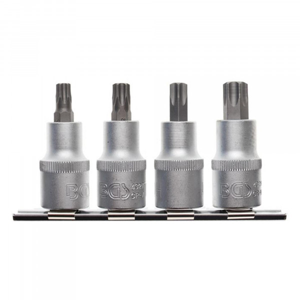 T-Profil Bit-Einsatz-Set mit Bohrung, T40-T55, 4-tlg.