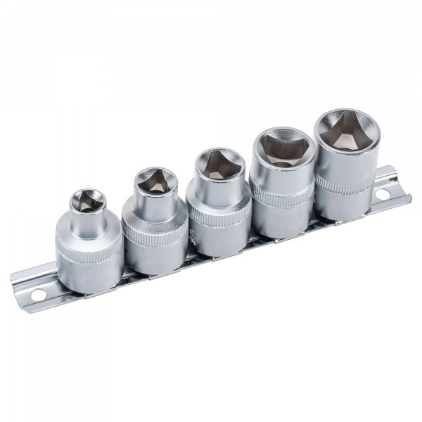 Steckschlüssel Satz, 5-tlg., 1/2&quot;, Dreikant M5-12