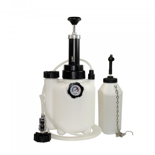 Manueller Bremsenentlüfter + 1 L Bremsflüssigkeit-Auffangflasche mit Kettenhalterung