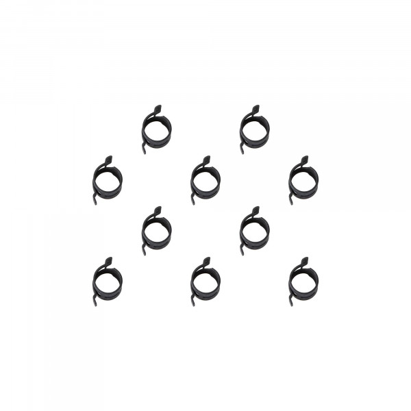 Raumspar-Federbandschelle, FBS Ø15-18 mm, Bandbreite 12 mm, Federstahl, 10 Stk