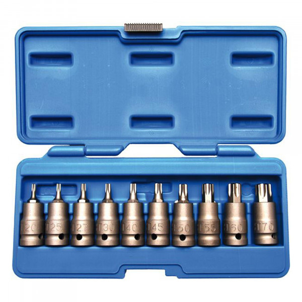 Kraft-T-Profil-Biteinsätze, T20 - T70, 10-tlg.