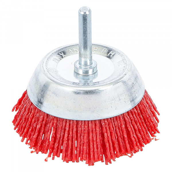 Nylon-Topfbürste, 75 mm, 6 mm Schaft