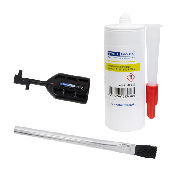 Reinigungsset VI für Schiebe- / Panoramadach VW Tiguan, Skoda Kodiaq, inkl. Fettstein, Fett, Pinsel