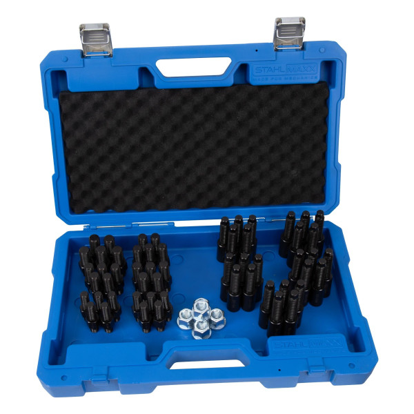 Radnaben-/Radschrauben Adapter, M12-M16, Komplettset 55tlg, für Radnabenflansch 123148 123306 118127