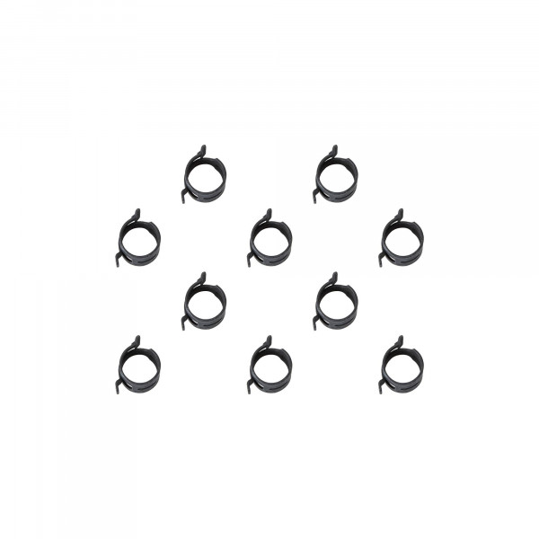 Raumspar-Federbandschelle, FBS Ø16-19 mm, Bandbreite 12 mm, Federstahl, 10 Stk