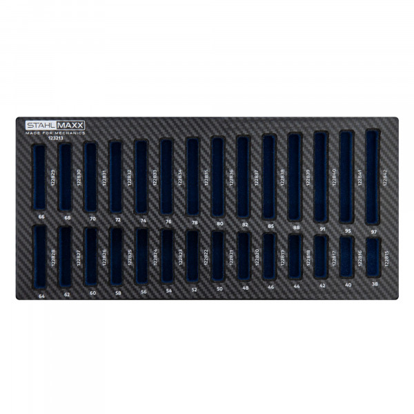 Schaumeinlage 1/3 für Druckstücke-Satz zum Ein- und Auspressen von Lagern, Buchsen, etc., 28-tlg