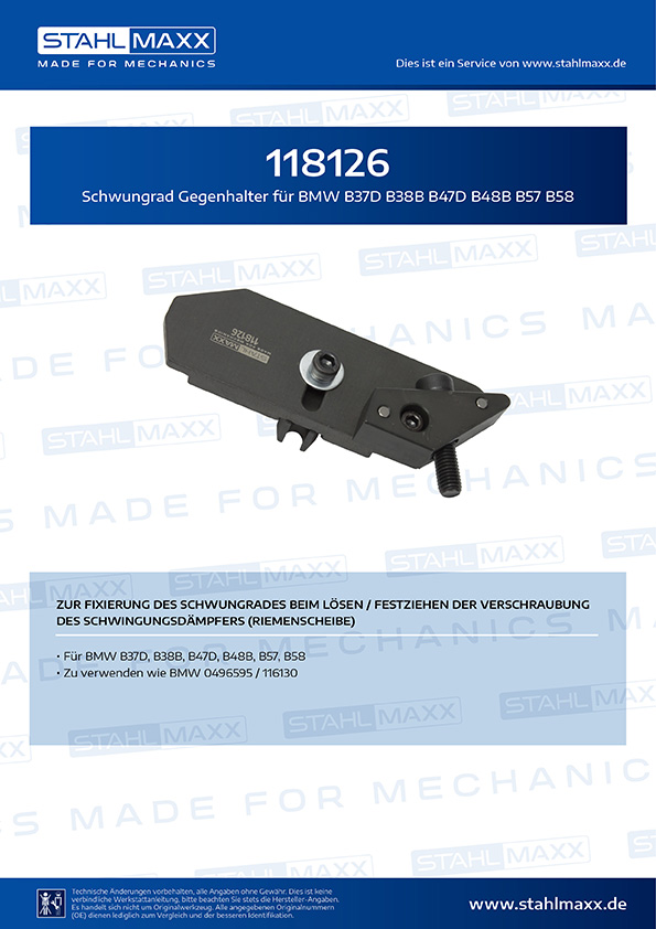 Schwungrad Gegenhalter für BMW B37D B38B B47D B48B B57 B58