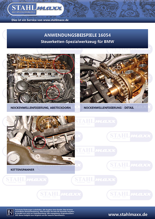 Steuerzeitenwerkzeug für BMW Benzin-Motoren M50, M52, M52TU, M54, 11-tlg., BMW / Mini, Motorsteuerung, Spezialwerkzeug